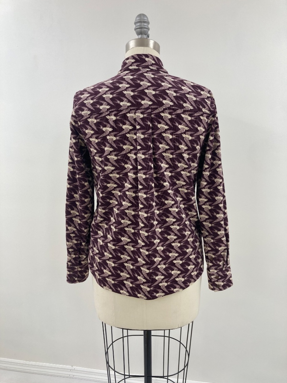 NWT Boden micro-corduroy women’s shirt size 6 swallow design - Picture 3 of 10
